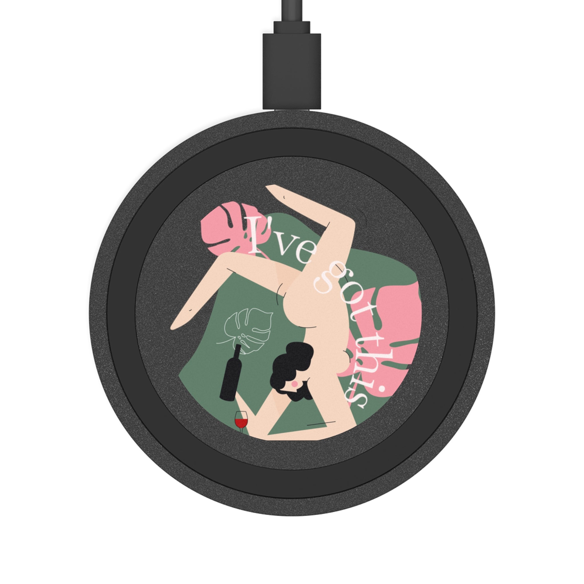 Wireless Charging Pad — Retro Pin-Up Art "I've Got This"