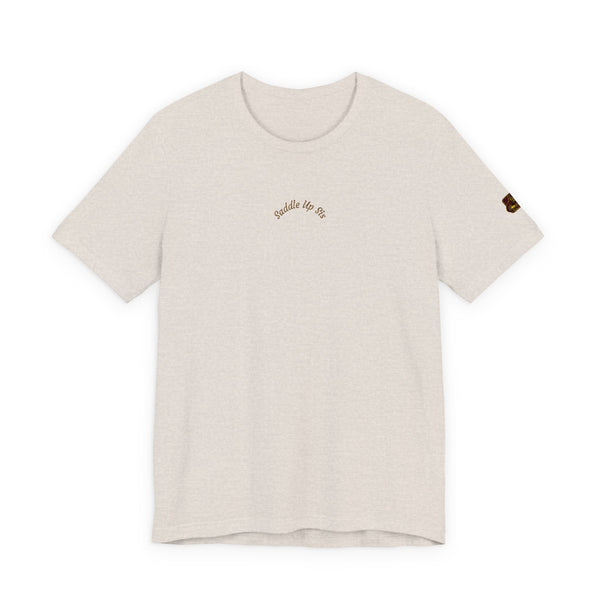 Minimal "Saddle Up Sis" Embroidered Logo Tee