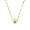 Mini Engraved Necklace — Sunrise Disc Pendant (Silver or Rose Gold)