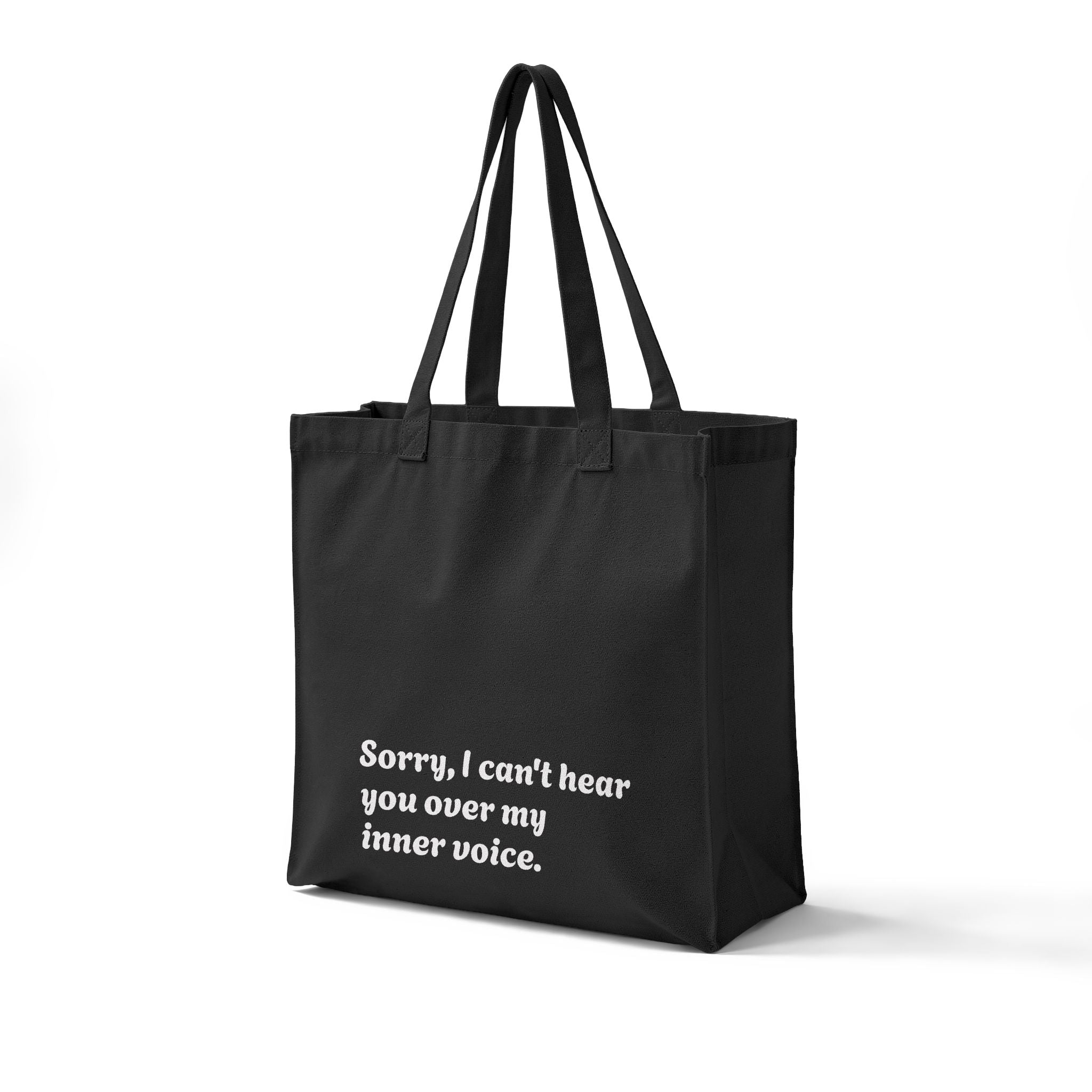 Canvas Tote Bag – “Inner voice” Inspirational Grocery Shopper