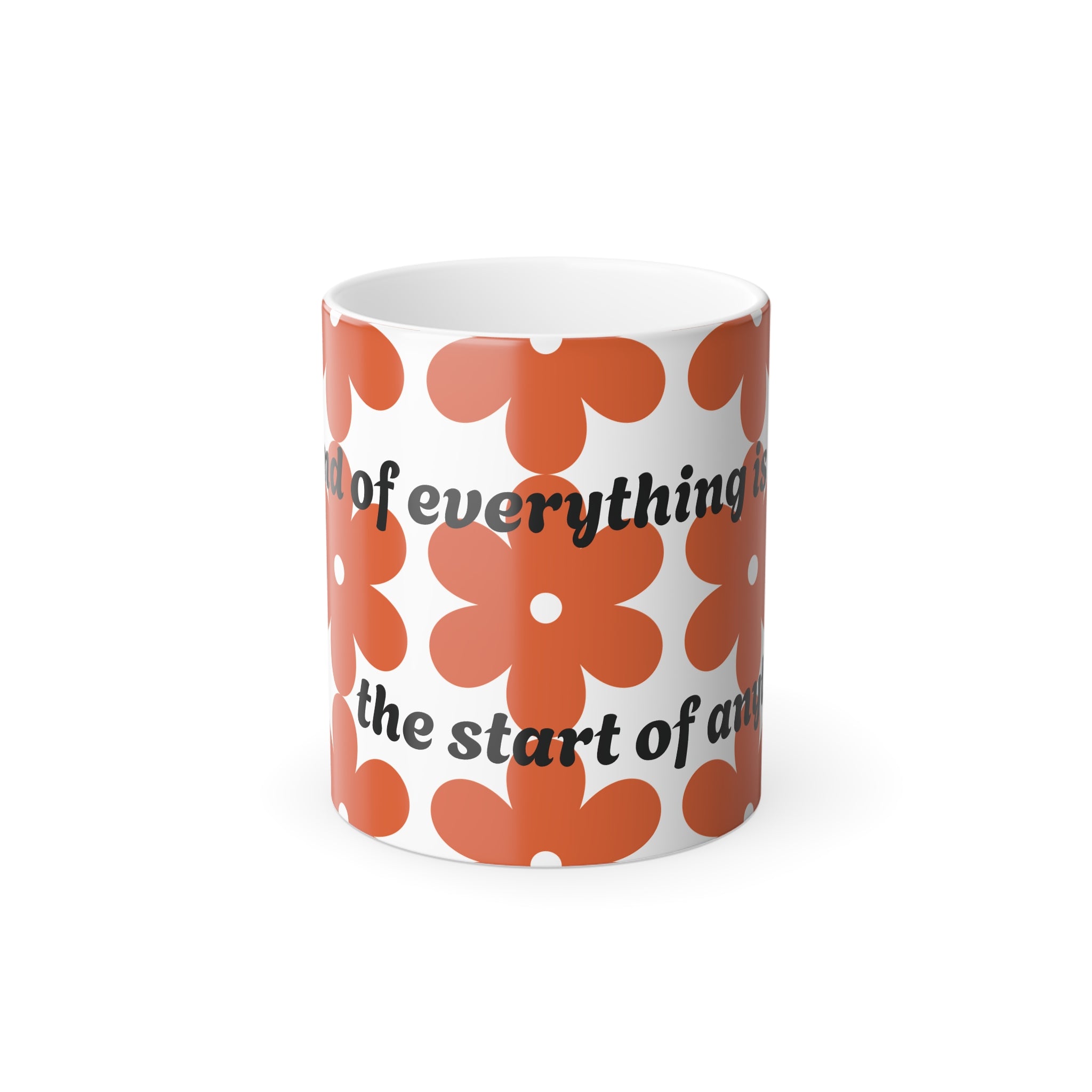 Retro Floral Color-Changing Mug — 'the start of everything' 11oz
