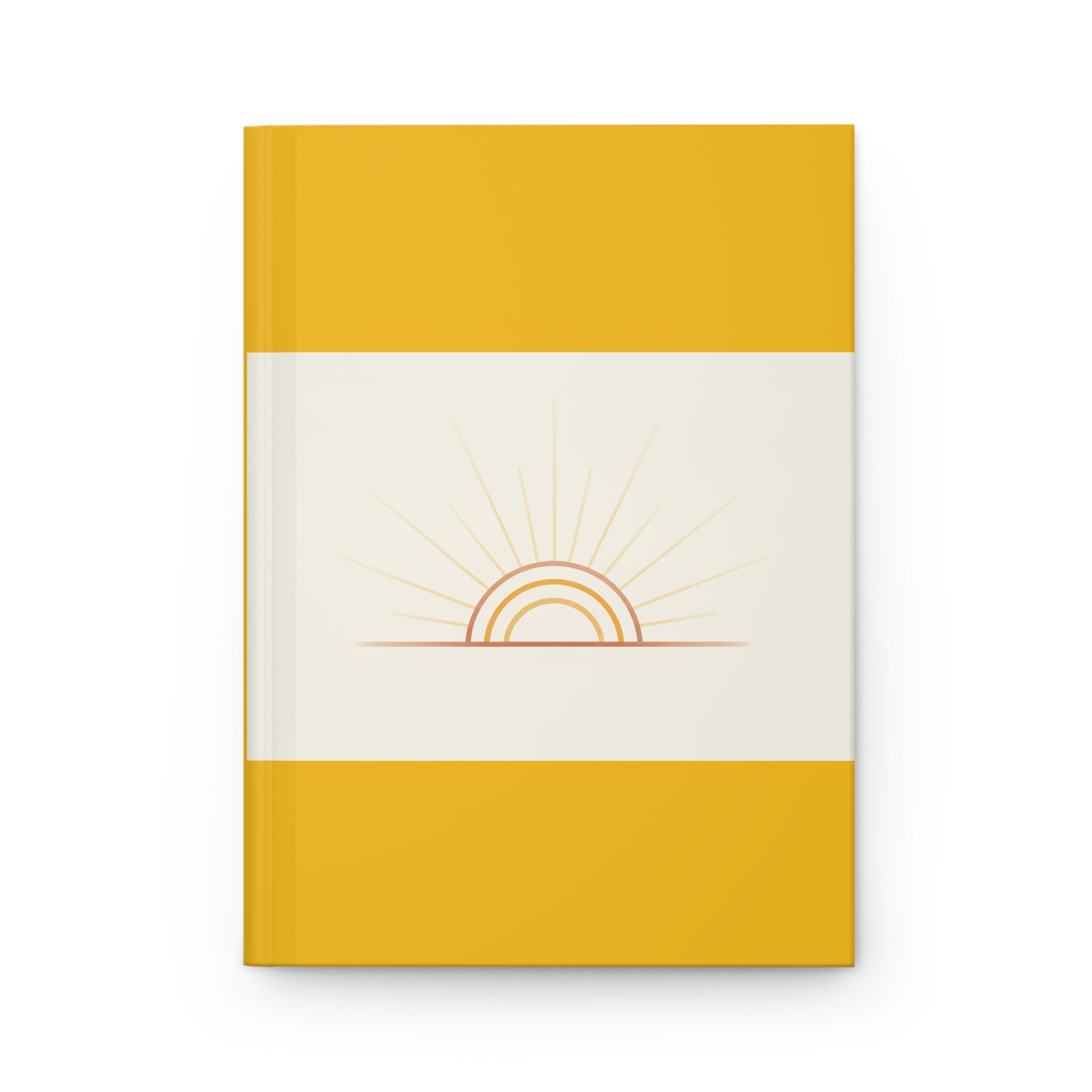 Sunrise Hardcover Journal – Minimal Yellow Matte Notebook for Gratitude, Daily Planning & Creative Journaling